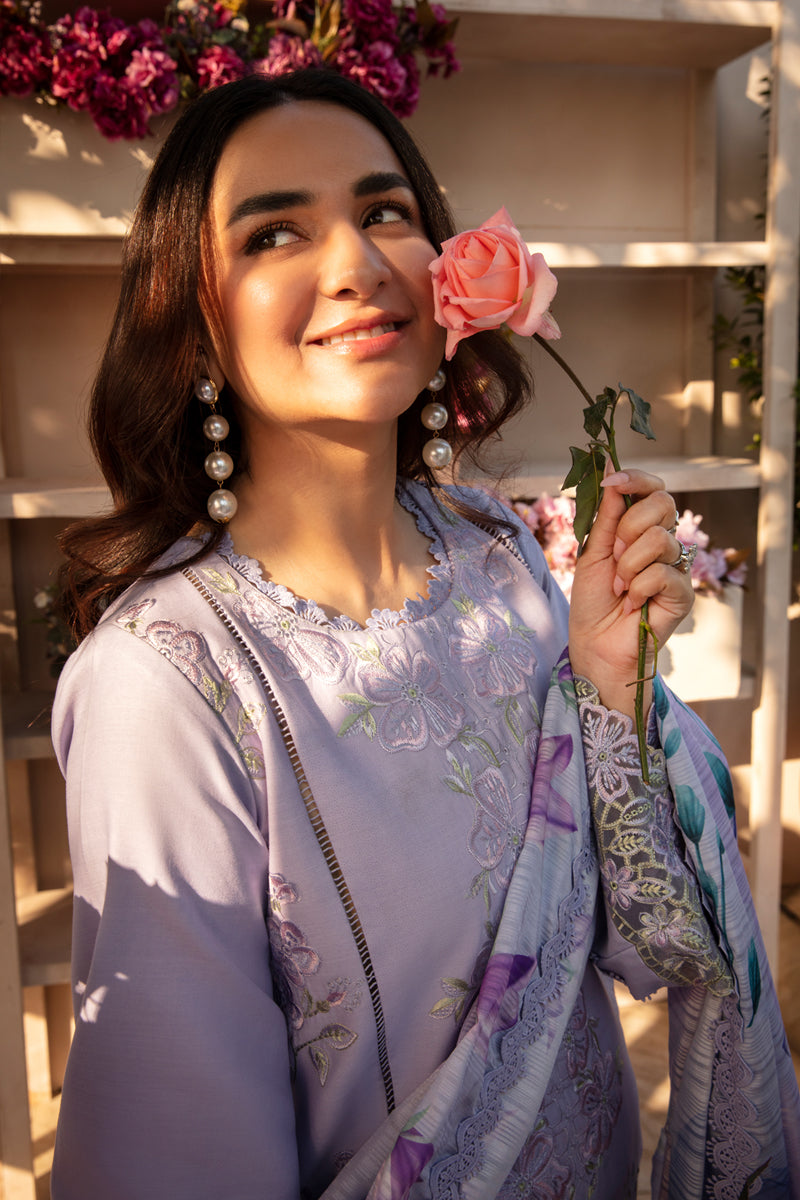 Rangrasiya | Florence Summer Edit 25 | Haneen Custom Size Light Lavender Lawn