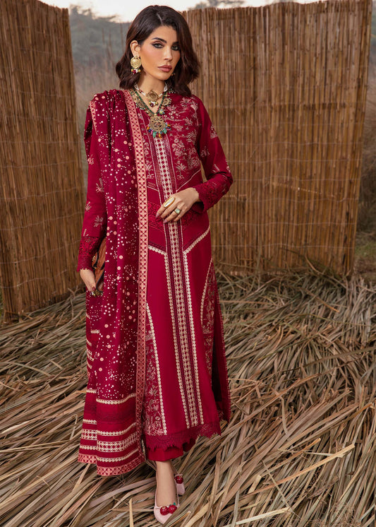Saira Shakira | Raya Winter Stitched 23 | Ruby - Pakistani Designer Dress - by Saira Shakira | Type: Luxury - 100% Original at Saira Sultan