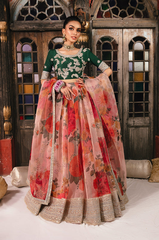 So Kamal | Wedding Festive 24 | ALEESHA S Emerald Green Raw Silk