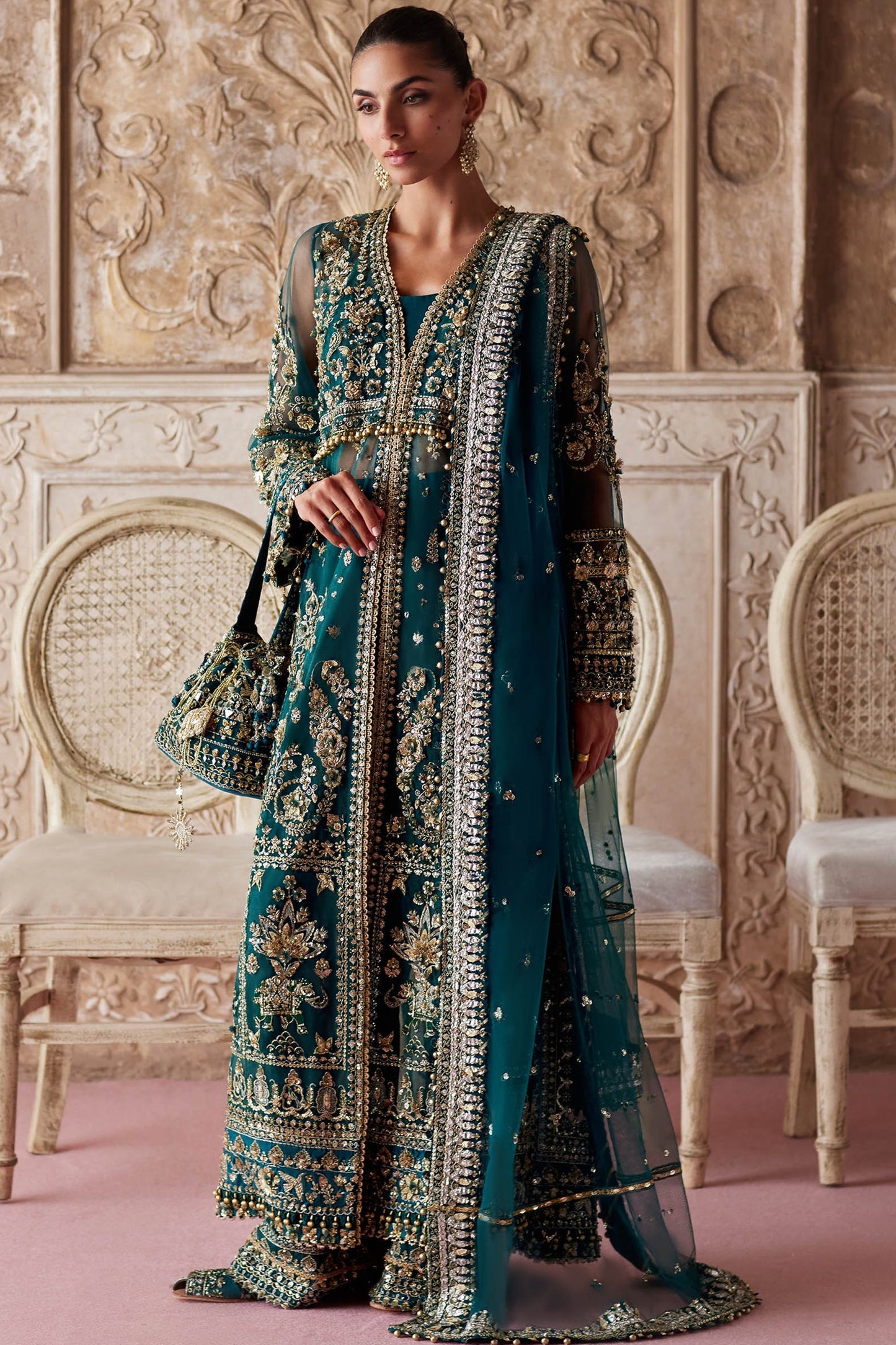 Zaha | Gossamer 25 | AYLIN-E-JADE (ZC25-05) by Zaha - Designer Dress  - Type : Ladies Clothes - Available at Saira Sultan - 100% Original 