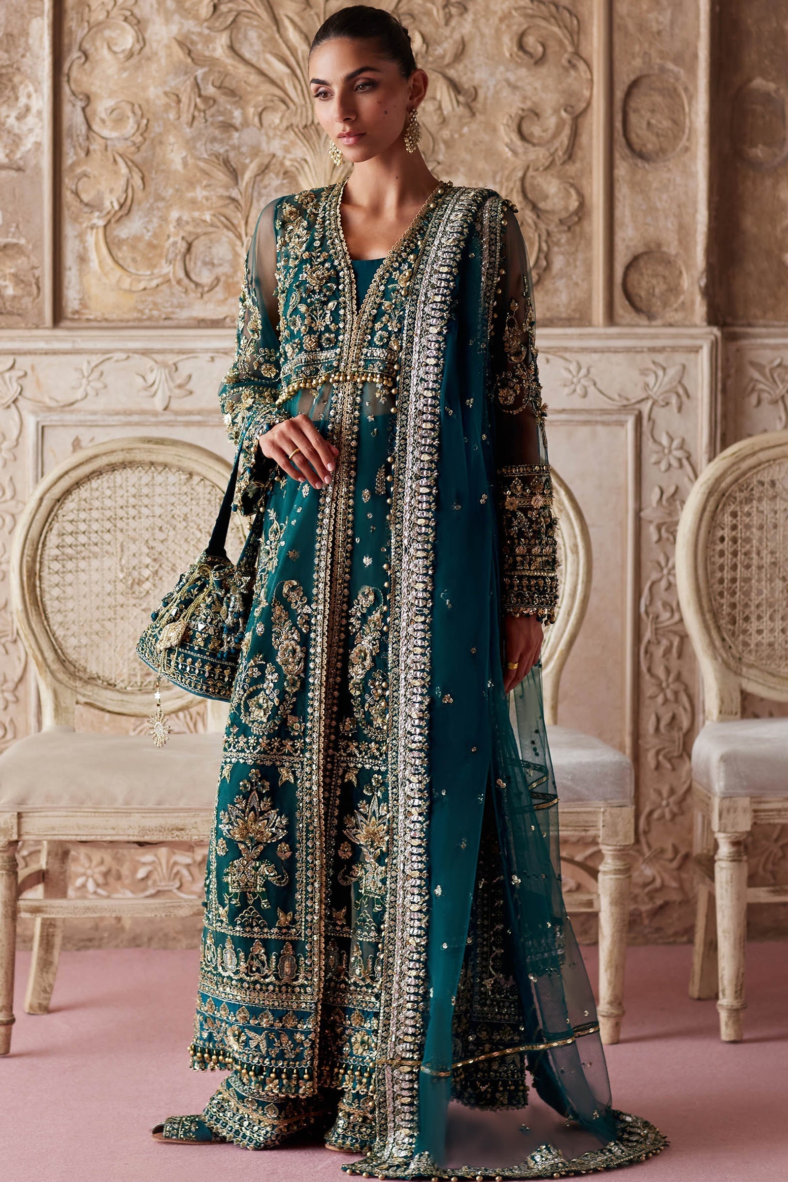 Zaha | Gossamer 25 | AYLIN-E-JADE (ZC25-05) by Zaha - Designer Dress  - Type : Ladies Clothes - Available at Saira Sultan - 100% Original 