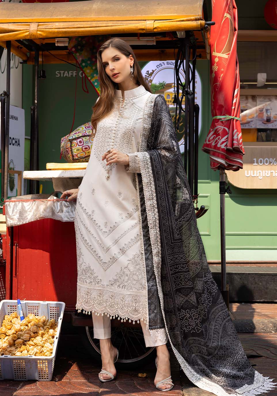 Zarqash | Luxury Lawn 25 | ZQLU 007 SIERRA XS Off White Lawn