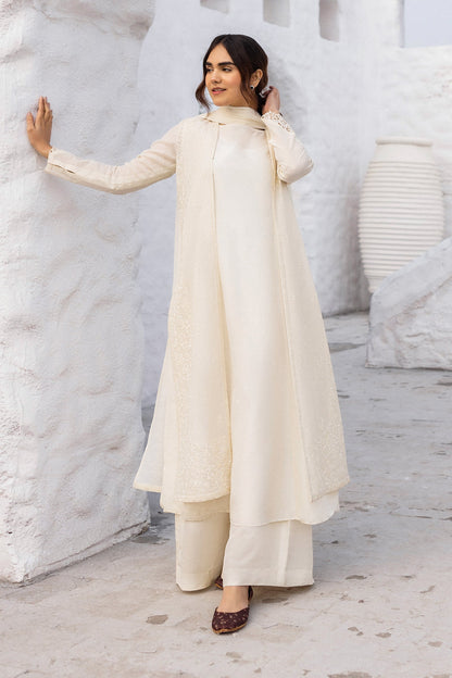 Erum Khan | Ramadan Edition | Amani S White Cotton Karandi