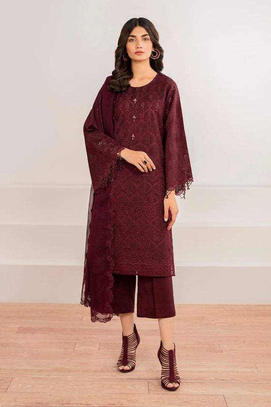 Baroque | Formal Collection | CHIFFON UF-690 XS Maroon Chiffon