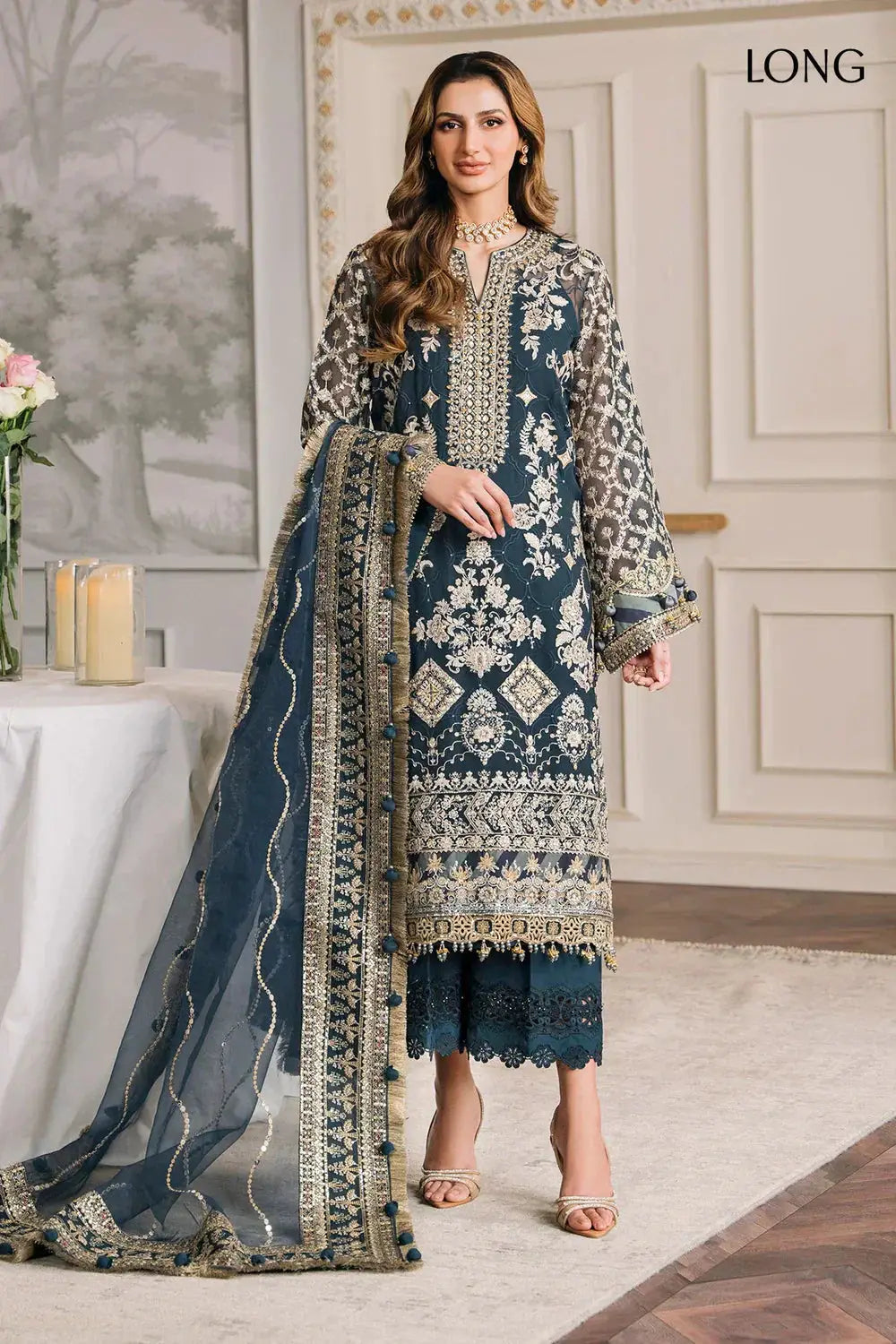 Baroque | Chantelle Embroidered Collection | CH12-01 - Pakistani Designer Dress - by Baroque | Type: Formal - 100% Original at Saira Sultan