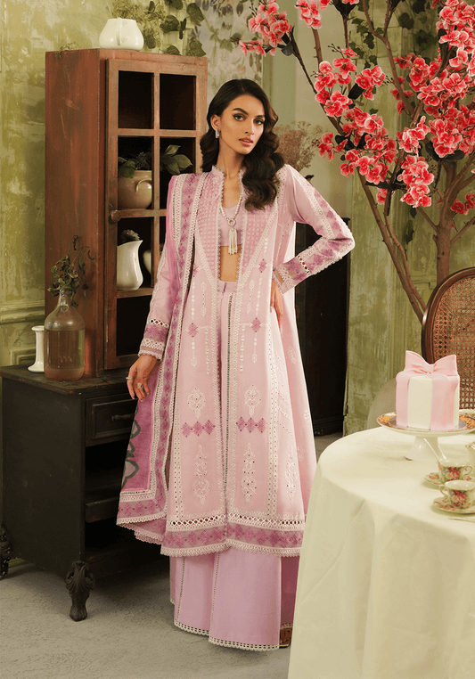Zarqash | Tresor Luxury Lawn 24 | ZQT 001 FAYE - Pakistani Designer Dress - by Zarqash | Type: Luxury - 100% Original at Saira Sultan
