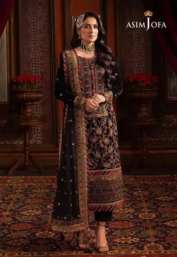 Asim Jofa | Makhmal Wedding Velvet 23 | AJMM-08 - Pakistani Designer Dress - by Asim Jofa | Type: Formal - 100% Original at Saira Sultan