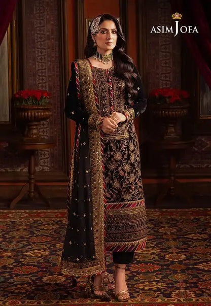 Asim Jofa | Makhmal Wedding Velvet 23 | AJMM-08 - Pakistani Designer Dress - by Asim Jofa | Type: Formal - 100% Original at Saira Sultan