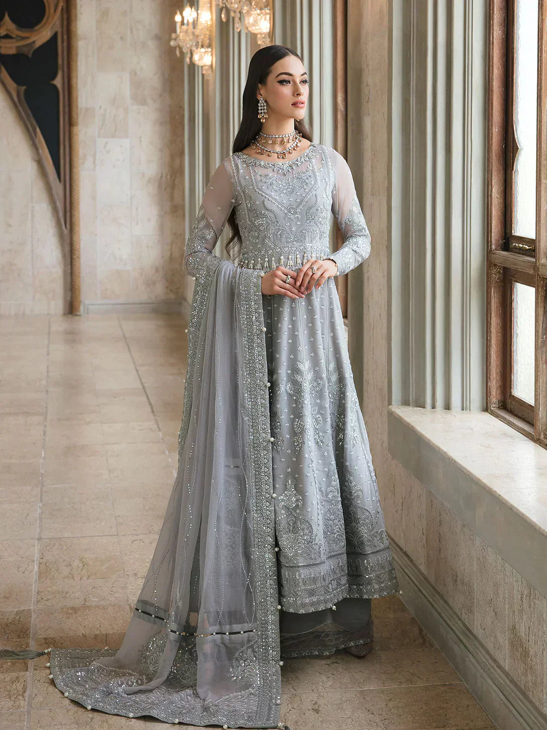 Gulaal | Embroidered Chiffon 23 | ARWA 06 - Pakistani Designer Dress - by Gulaal | Type: Bridal - 100% Original at Saira Sultan
