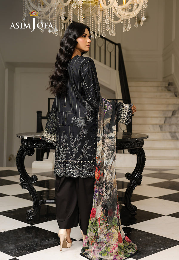 Asim Jofa | Summer Rhapsody | AJMCH-12 EMBROIDERED LAWN - Pakistani Designer Dress - by Asim Jofa - Type : Ladies Clothes - 100% Original at Saira Sultan