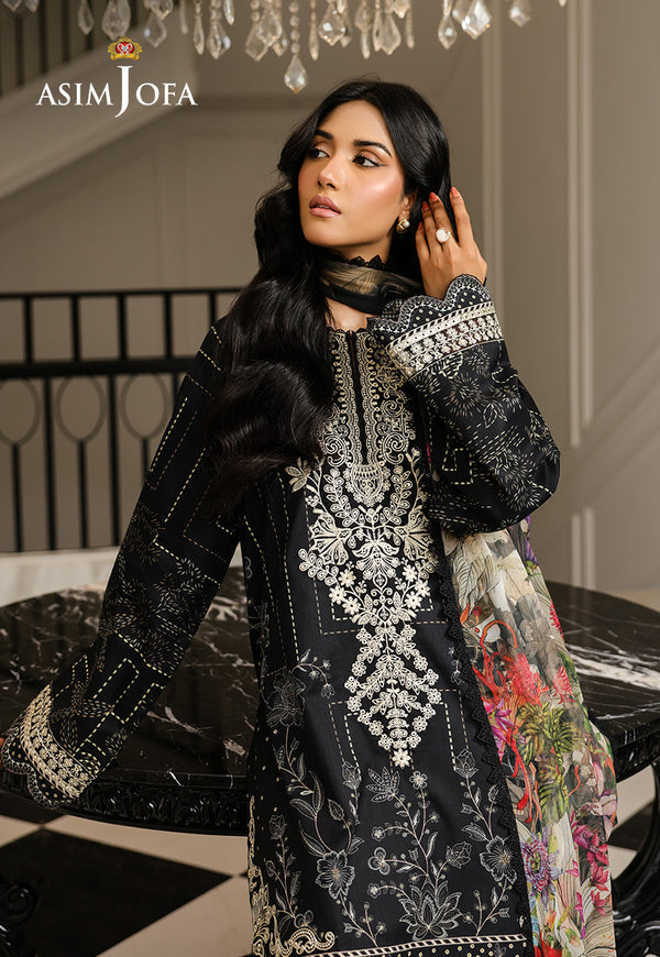 Asim Jofa | Summer Rhapsody | AJMCH-12 EMBROIDERED LAWN - Pakistani Designer Dress - by Asim Jofa - Type : Ladies Clothes - 100% Original at Saira Sultan