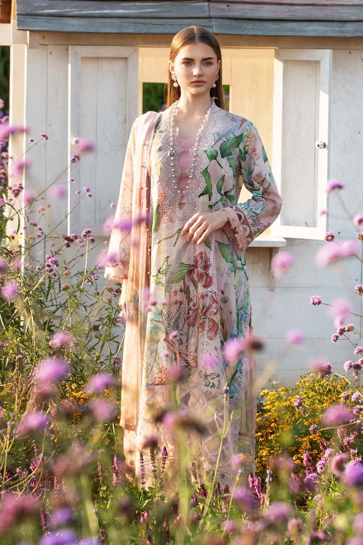 Maria B | M Prints 25 | MPT-2502-A S Pink Lawn
