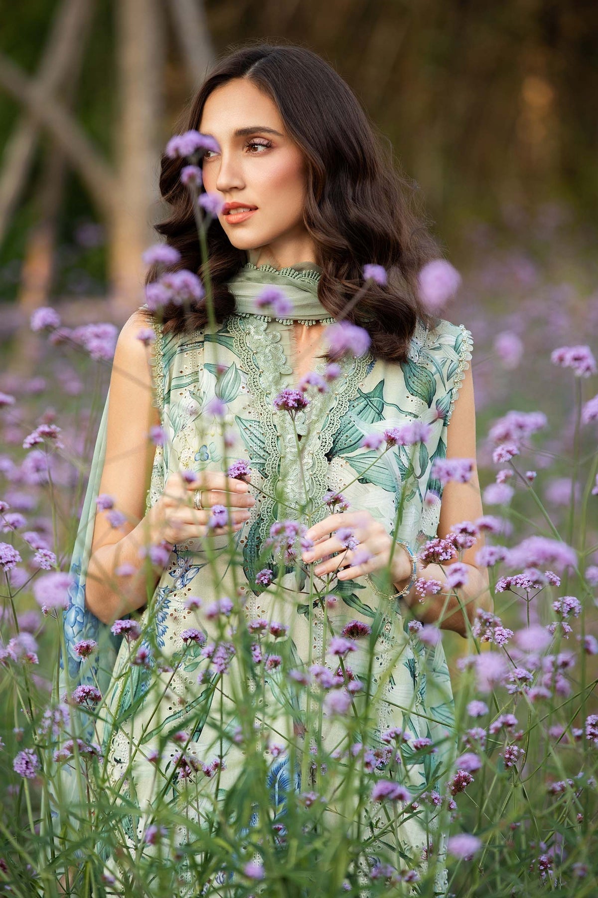 Maria B | M Prints 25 | MPT-2502-B M Mint Green Lawn