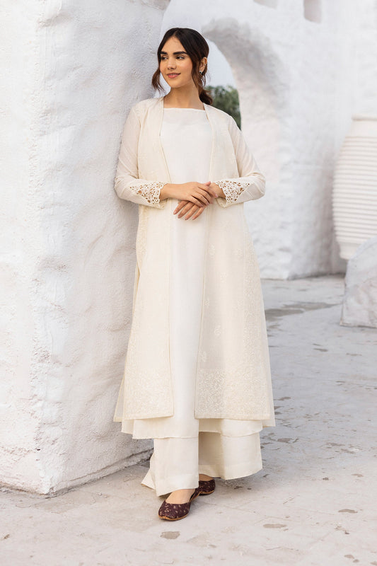 Erum Khan | Ramadan Edition | Amani XS White Cotton Karandi