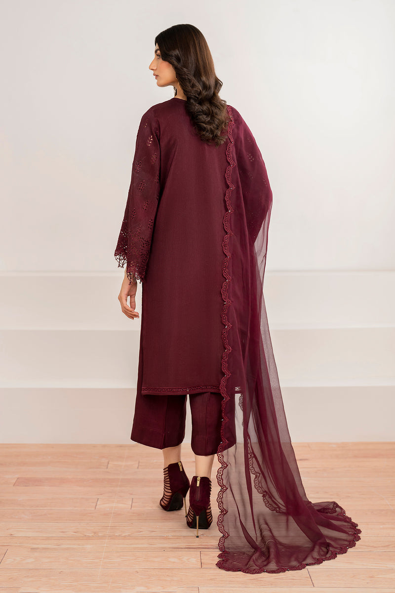 Baroque | Formal Collection | CHIFFON UF-690 S Maroon Chiffon