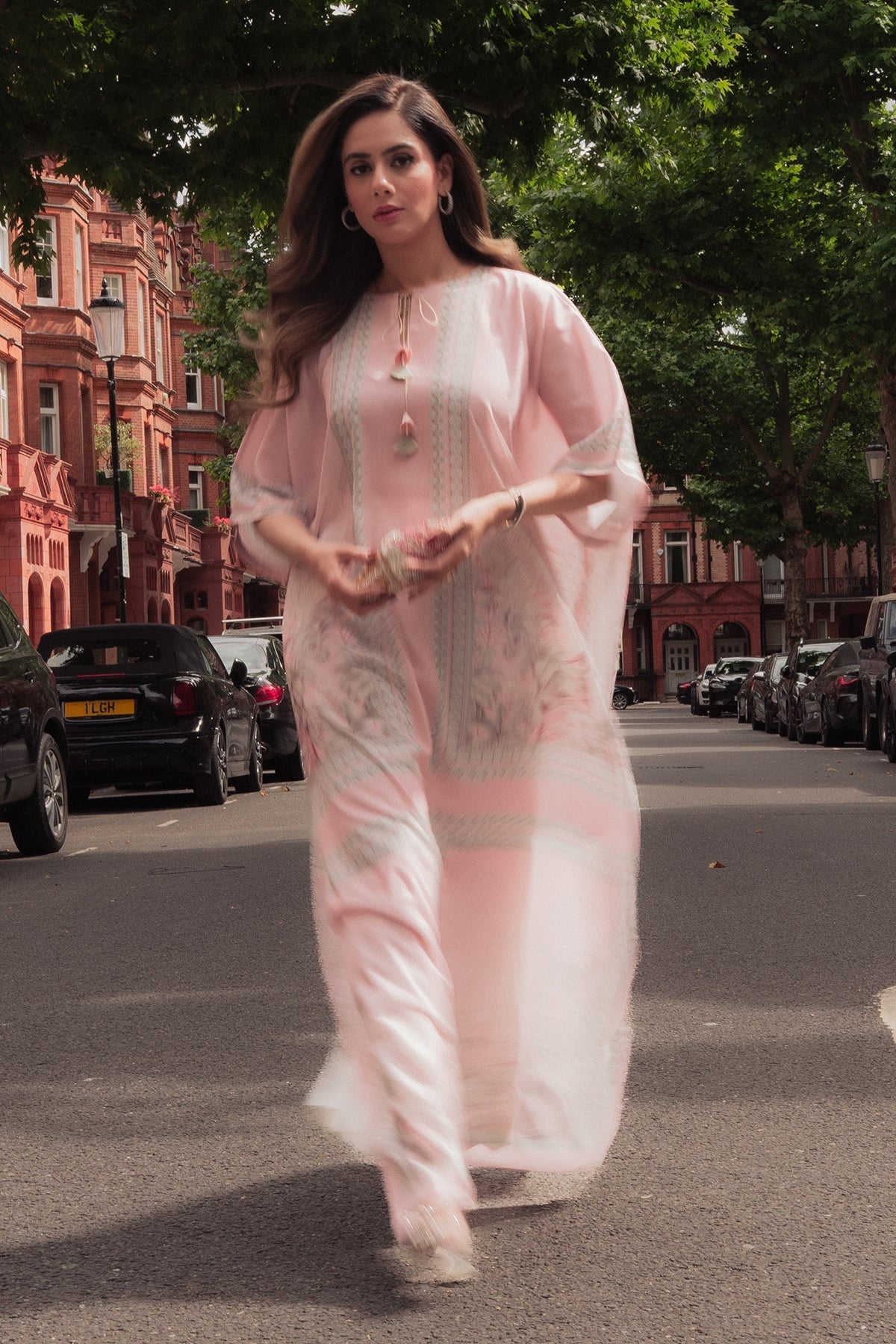 Erum Khan I Kaftan Edit I Fuchsia Fire - Pakistani Designer Dress - by Erum Khan - Type : Ladies Clothes - 100% Original at Saira Sultan