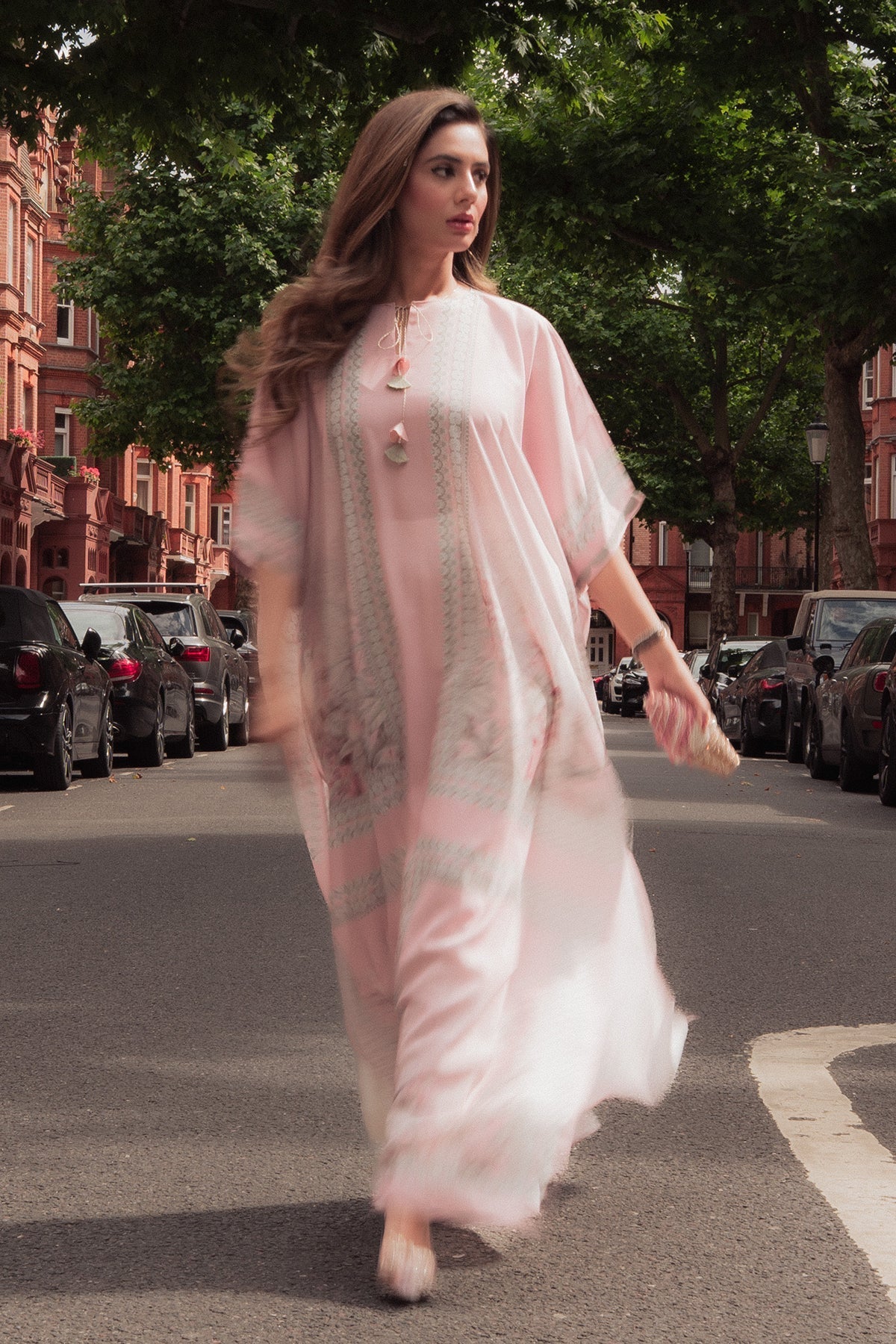 Erum Khan I Kaftan Edit I Fuchsia Fire - Pakistani Designer Dress - by Erum Khan - Type : Ladies Clothes - 100% Original at Saira Sultan