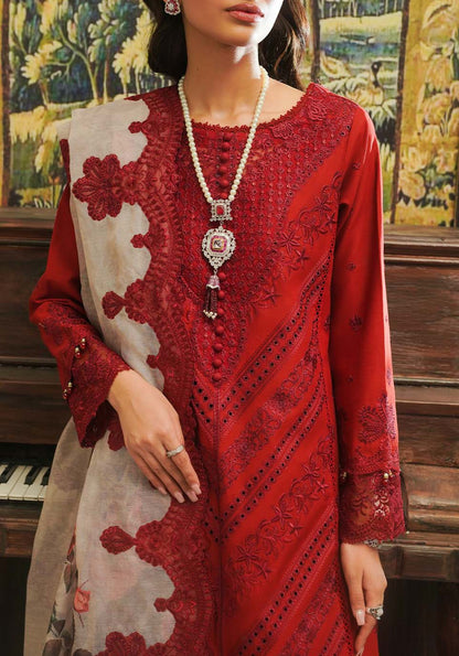 Zarqash | Tresor Luxury Lawn 24 | ZQT 007 ROSALINE - Pakistani Designer Dress - by Zarqash | Type: Luxury - 100% Original at Saira Sultan