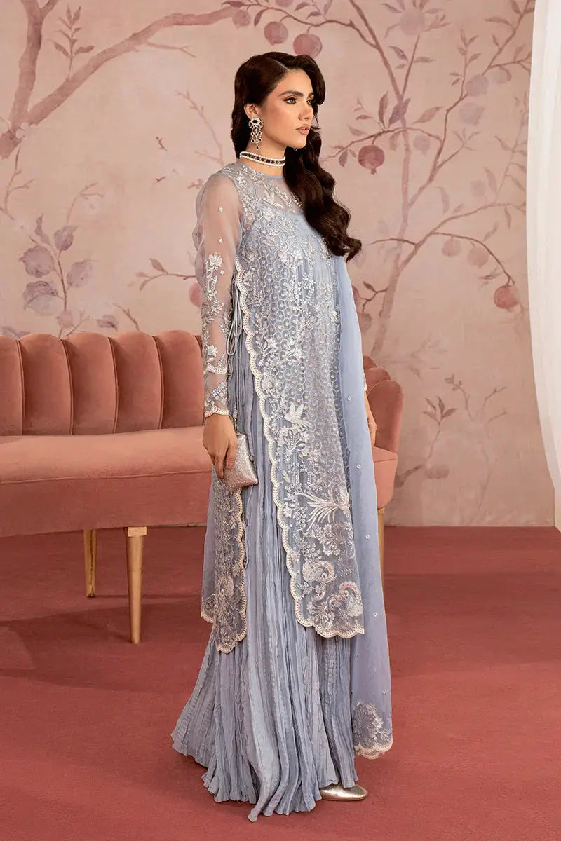 Cross Stitch | Wedding Festive 23 | Scarlet Blue - Pakistani Designer Dress - by Cross Stitch | Type: Formal - 100% Original at Saira Sultan