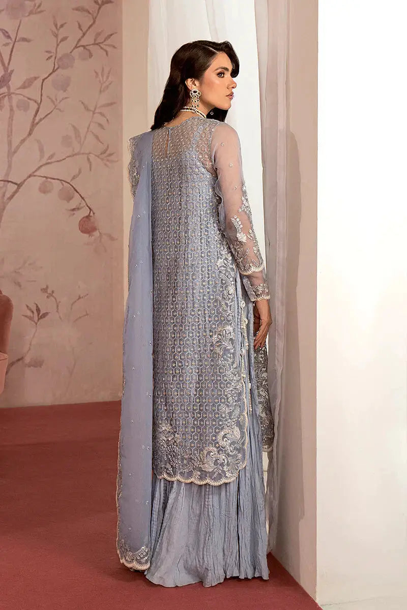 Cross Stitch | Wedding Festive 23 | Scarlet Blue - Pakistani Designer Dress - by Cross Stitch | Type: Formal - 100% Original at Saira Sultan