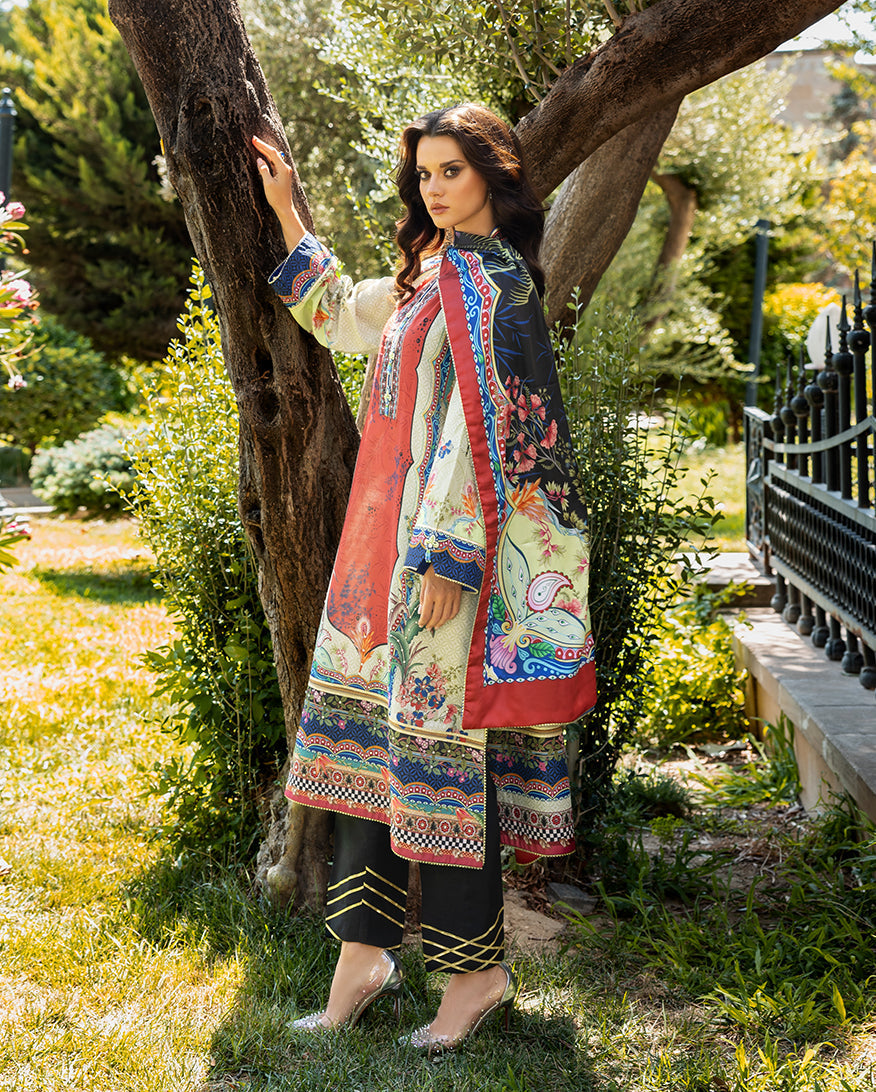 Mushq | Nirvana Printed Silk | Ethereal Gleam - Pakistani Designer Dress - by Mushq - Type : Ladies Clothes - 100% Original at Saira Sultan