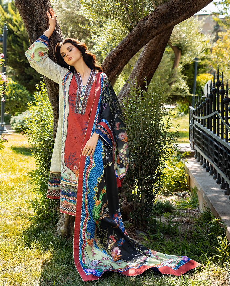 Mushq | Nirvana Printed Silk | Ethereal Gleam - Pakistani Designer Dress - by Mushq - Type : Ladies Clothes - 100% Original at Saira Sultan
