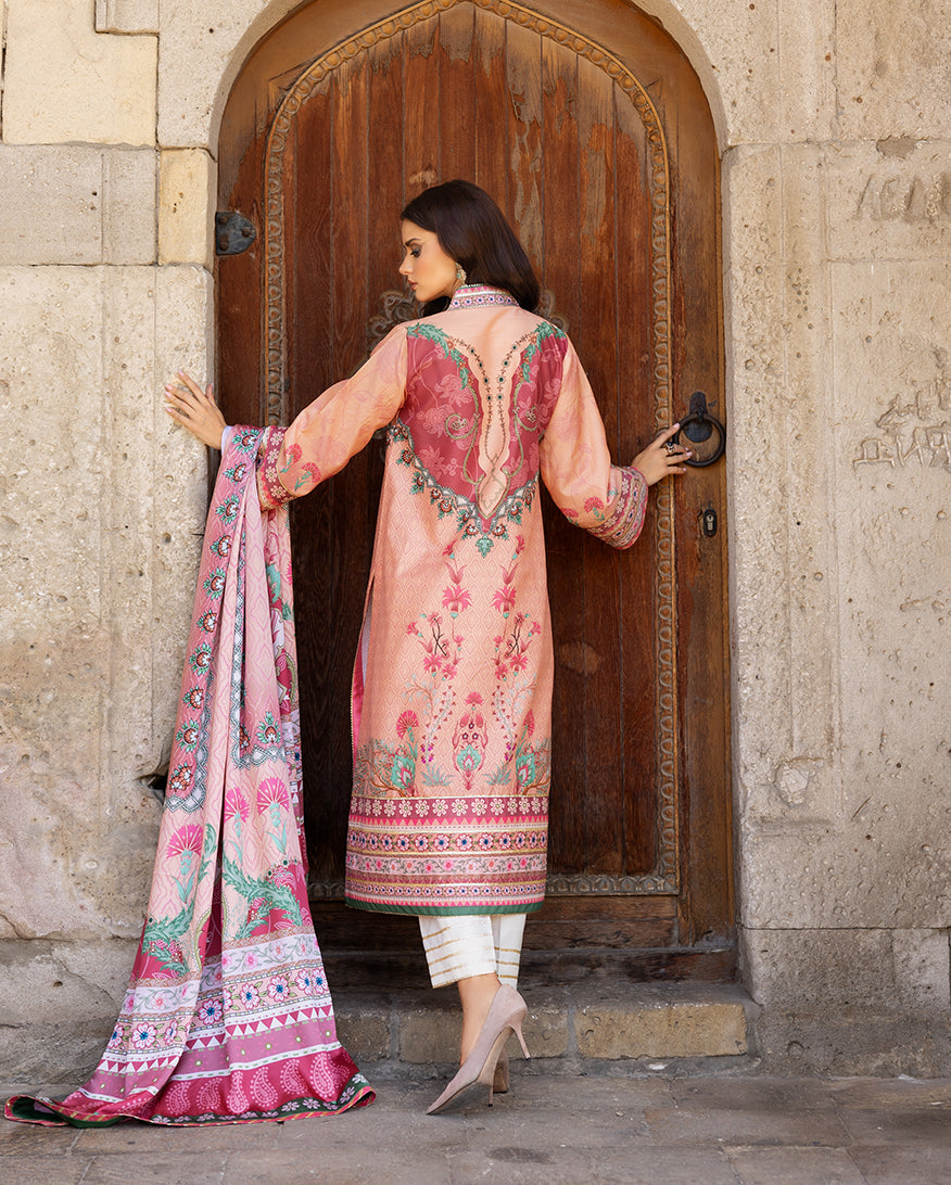 Mushq | Nirvana Printed Silk | Pulsar Petal - Pakistani Designer Dress - by Mushq - Type : Ladies Clothes - 100% Original at Saira Sultan