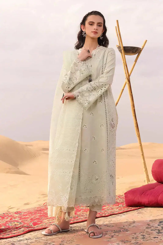 Qalamkar | Chikankari Eid Edit 24 | KM-04 SORCHA - Pakistani Designer Dress - by Qalamkar | Type: Luxury - 100% Original at Saira Sultan