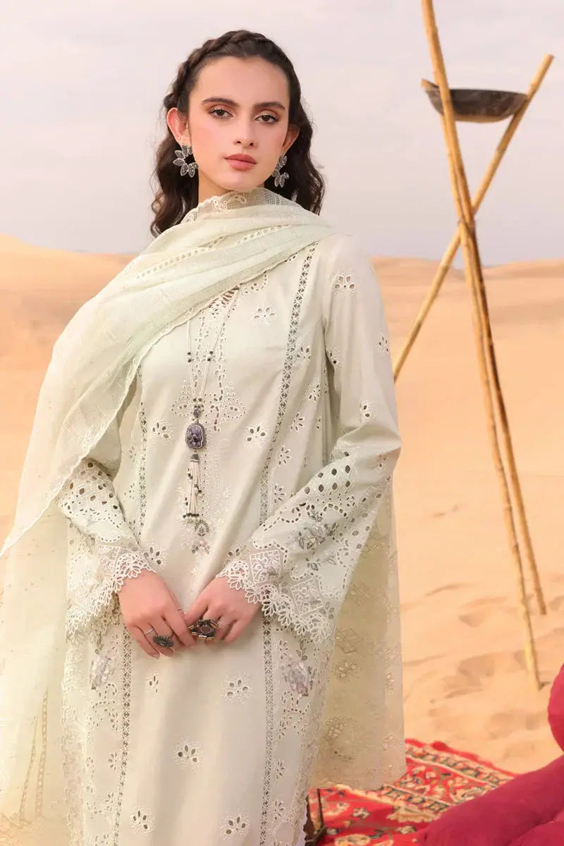 Qalamkar | Chikankari Eid Edit 24 | KM-04 SORCHA - Pakistani Designer Dress - by Qalamkar | Type: Luxury - 100% Original at Saira Sultan