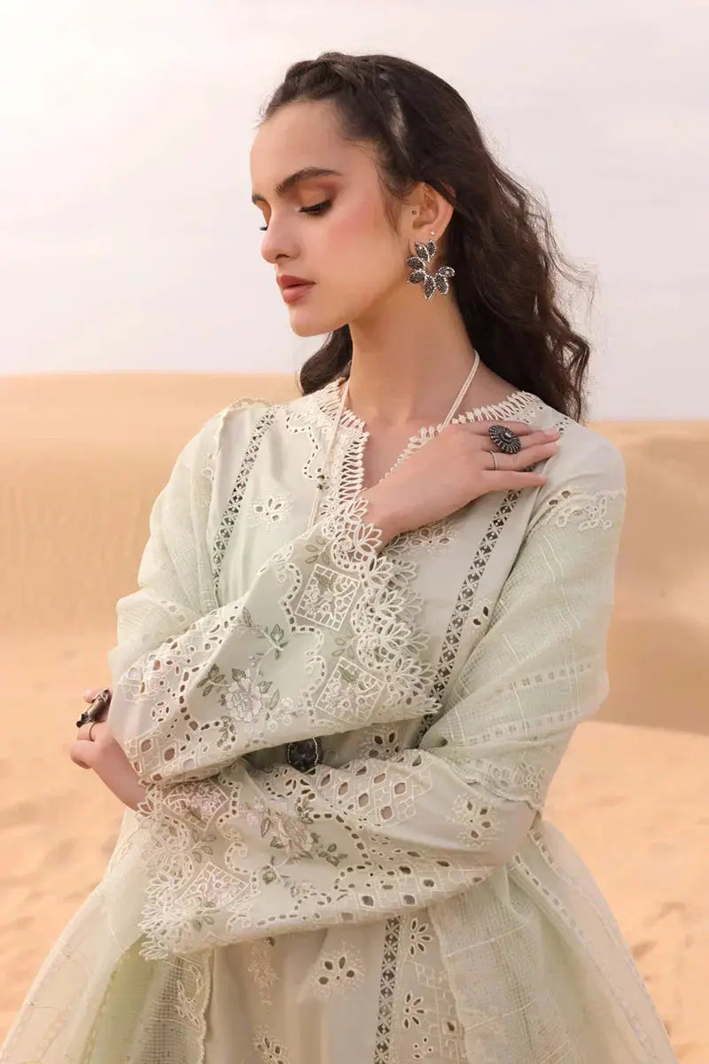 Qalamkar | Chikankari Eid Edit 24 | KM-04 SORCHA - Pakistani Designer Dress - by Qalamkar | Type: Luxury - 100% Original at Saira Sultan