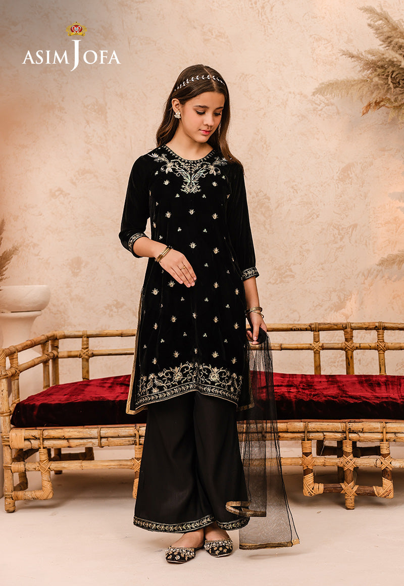 Asim Jofa | Velvet Edit | AJKV-01 10-Aug Black Velvet