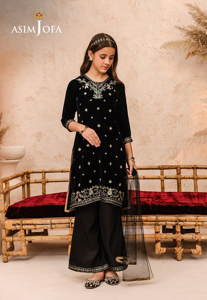Asim Jofa | Velvet Edit | AJKV-01 10-Aug Black Velvet