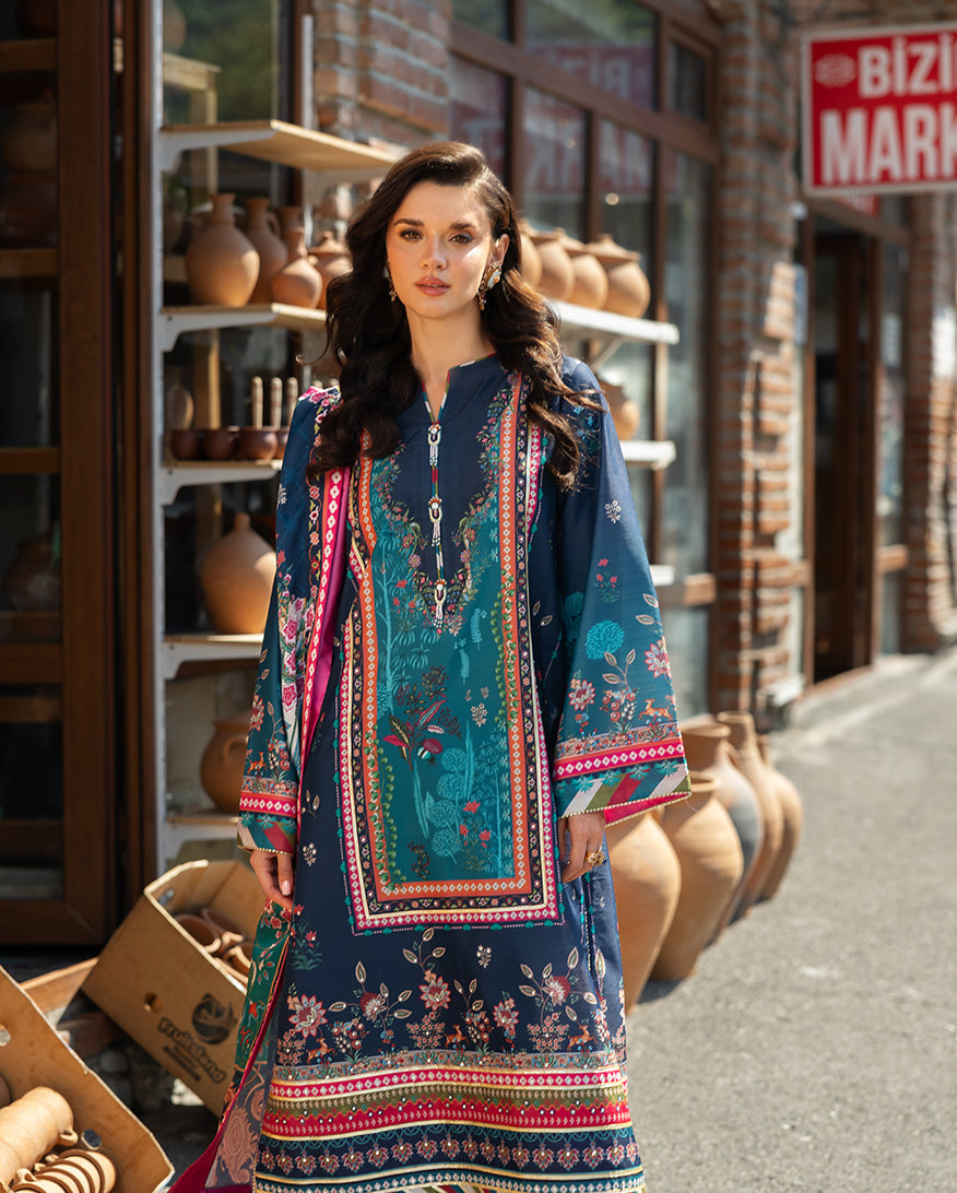 Mushq | Nirvana Printed Silk | Nova Bloom - Pakistani Designer Dress - by Mushq - Type : Ladies Clothes - 100% Original at Saira Sultan
