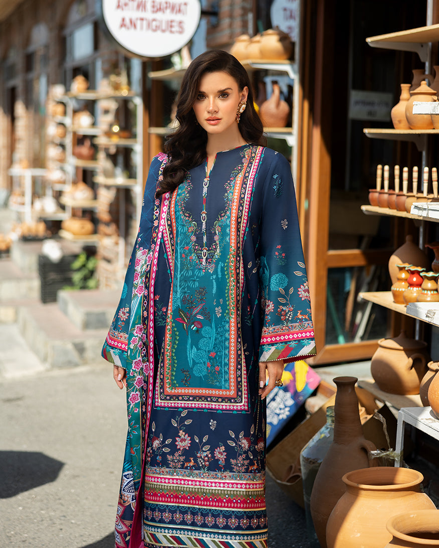 Mushq | Nirvana Printed Silk | Nova Bloom - Pakistani Designer Dress - by Mushq - Type : Ladies Clothes - 100% Original at Saira Sultan