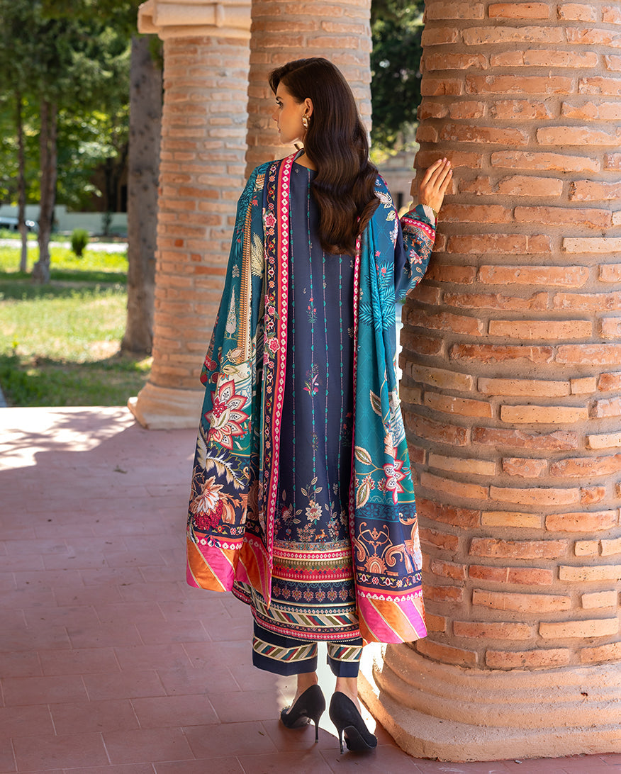 Mushq | Nirvana Printed Silk | Nova Bloom - Pakistani Designer Dress - by Mushq - Type : Ladies Clothes - 100% Original at Saira Sultan