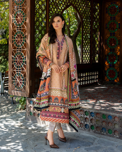 Mushq | Nirvana Printed Silk | Solara Crest - Pakistani Designer Dress - by Mushq - Type : Ladies Clothes - 100% Original at Saira Sultan