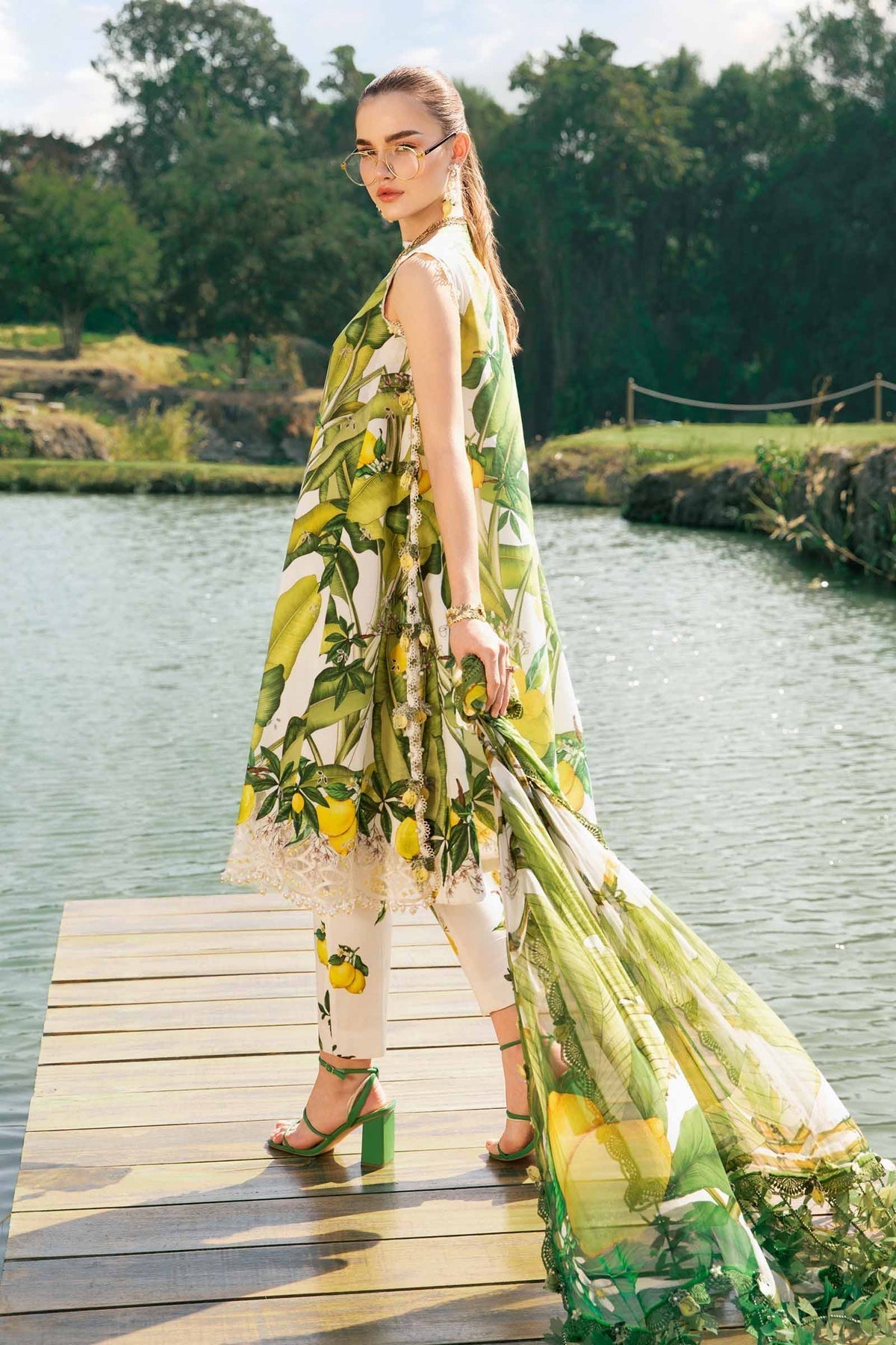 Maria B | M Prints 25 | MPT-2503-A S White Lawn
