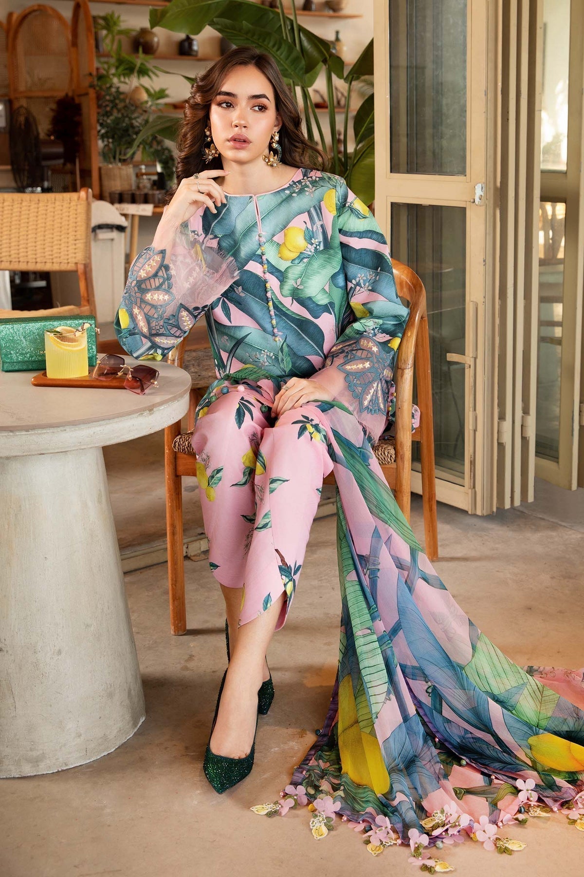 Maria B | M Prints 25 | MPT-2503-B S Pink Lawn