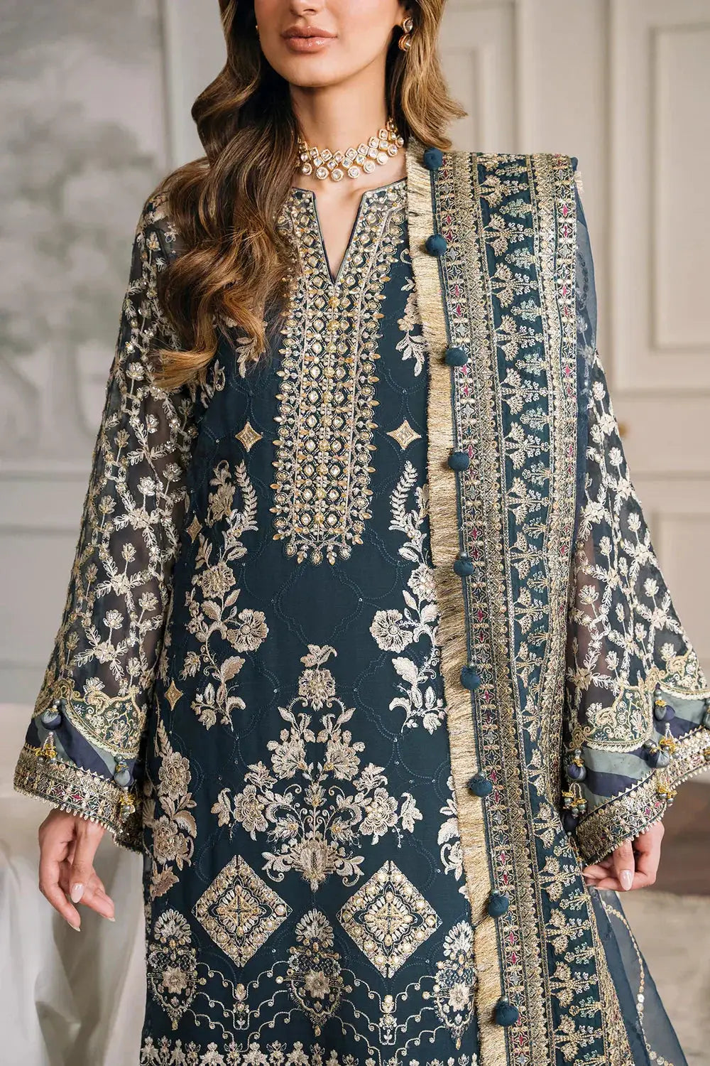 Baroque | Chantelle Embroidered Collection | CH12-01 - Pakistani Designer Dress - by Baroque | Type: Formal - 100% Original at Saira Sultan