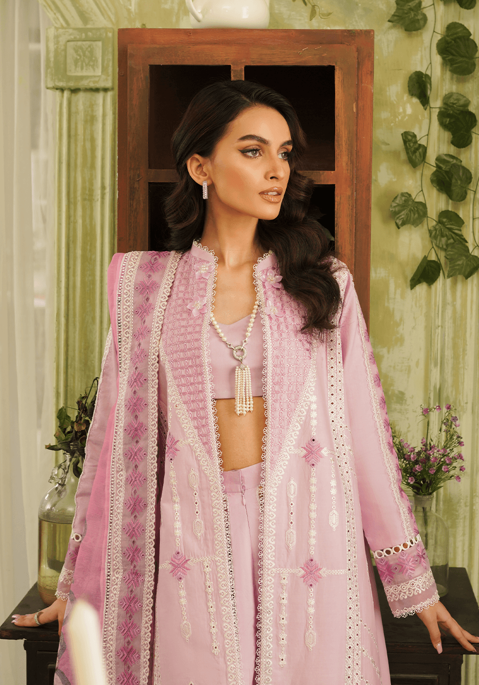 Zarqash | Tresor Luxury Lawn 24 | ZQT 001 FAYE - Pakistani Designer Dress - by Zarqash | Type: Luxury - 100% Original at Saira Sultan