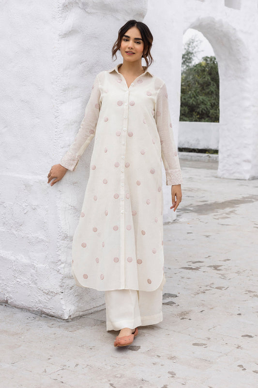 Erum Khan | Ramadan Edition | Safa XS White Cotton Karandi
