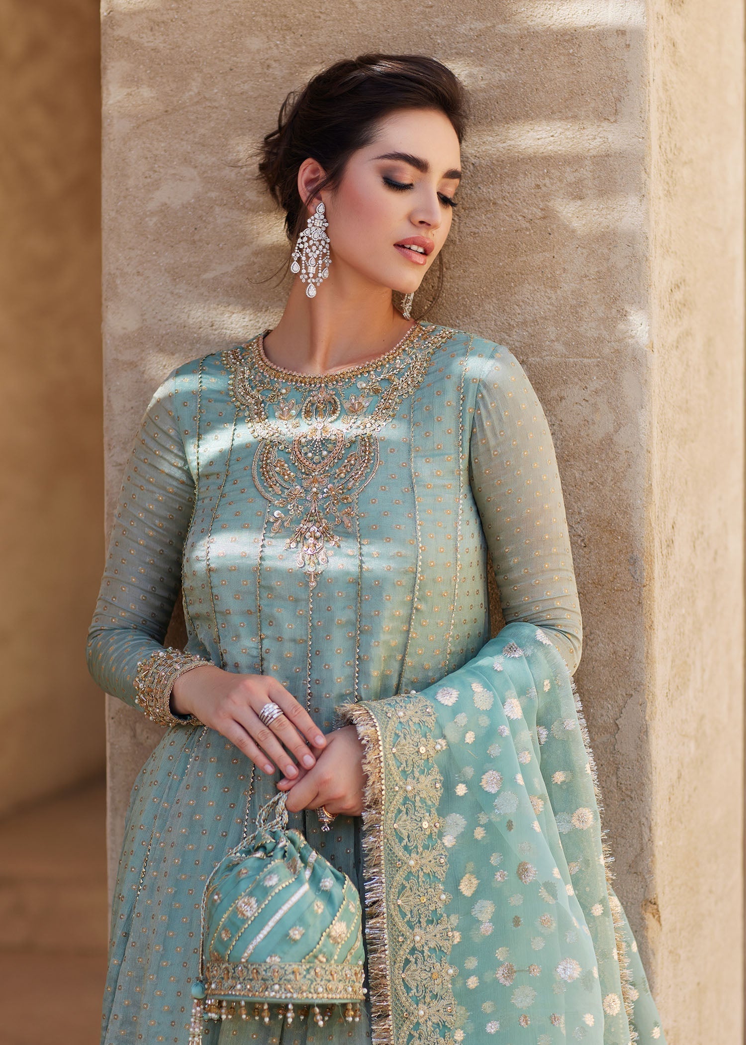 Kanwal Malik | Laira Formals | Mist XL Mint Masoori