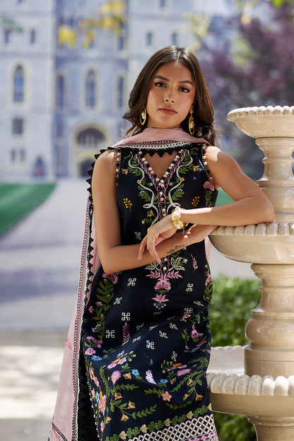 Mina Hassan | Chikankari Lawn 25 | Sasha M Midnight Blue Lawn