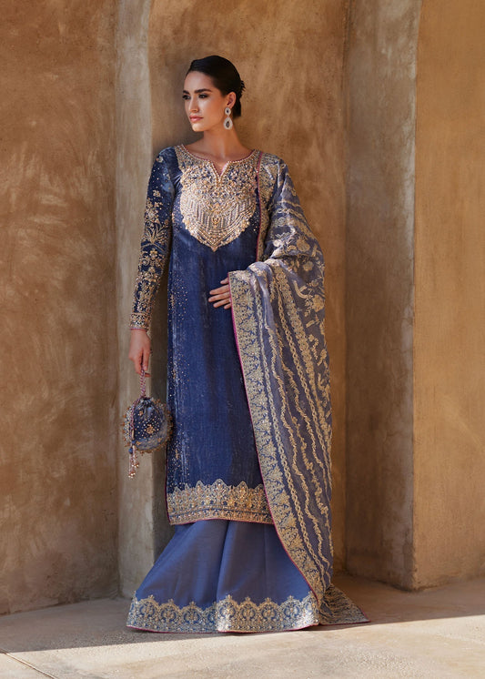 Kanwal Malik | Laira Formals | Aleha XS Blue Velvet