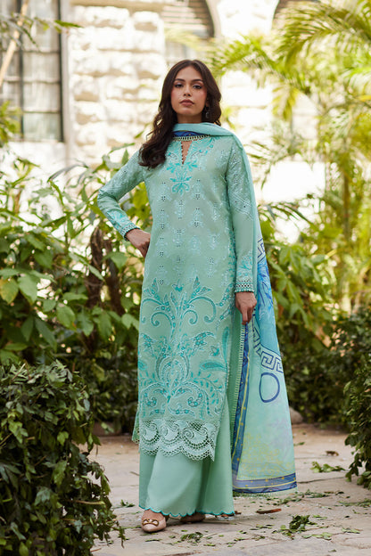 Mina Hassan | Chikankari Lawn 25 | Lina L Light Ferozi Lawn