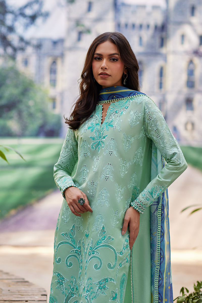 Mina Hassan | Chikankari Lawn 25 | Lina M Light Ferozi Lawn