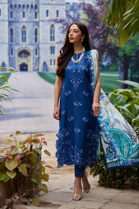 Mina Hassan | Chikankari Lawn 25 | Anaaya XS Royal Blue Lawn