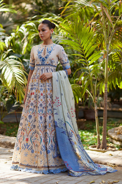Mina Hassan | Chikankari Lawn 25 | Taara XL Off White Lawn
