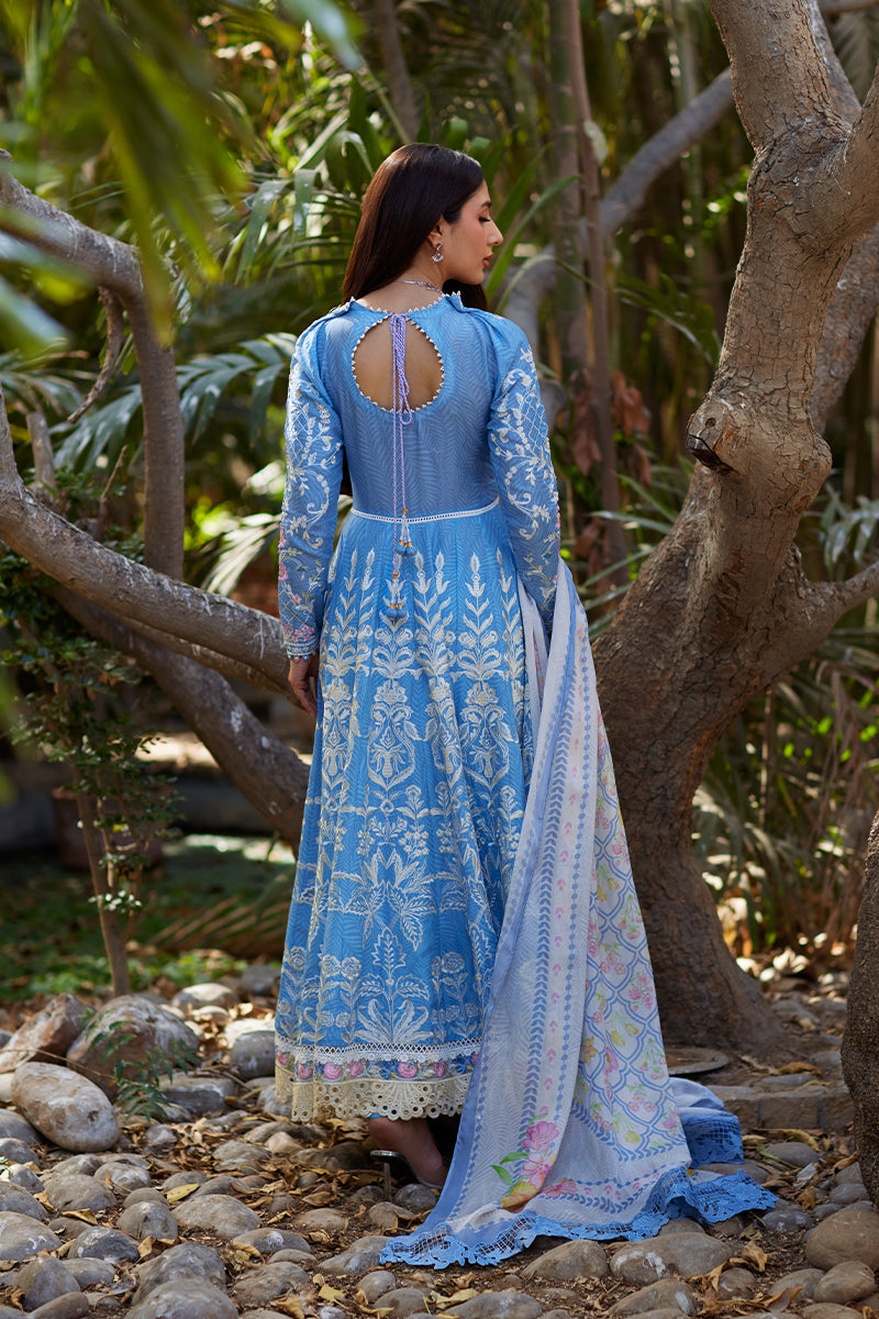 Mina Hassan | Chikankari Lawn 25 | Baano S Denium Blue Lawn