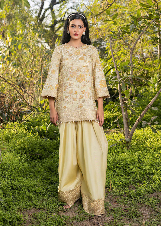 HSY | Summer Edit | Butter Yellow - Pakistani Designer Dress - by HSY - Type : Ladies Clothes - 100% Original at Saira Sultan